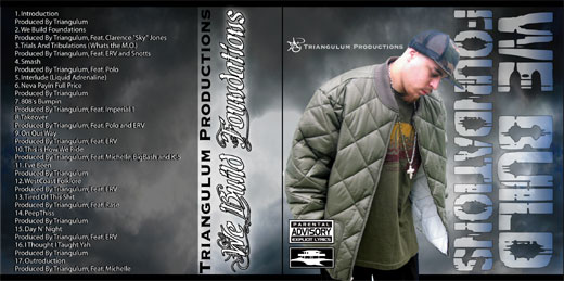 Album cover Package for - Triangulum "We Build Foundations", his second solo 