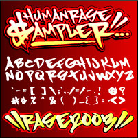 human rase graffiti font