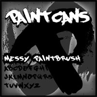 paint cans graffiti fonts