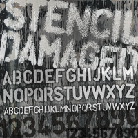 stencil damaged graffiti font